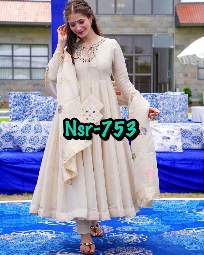 NSR 753 Festive Wear Readymade Suits Catalog